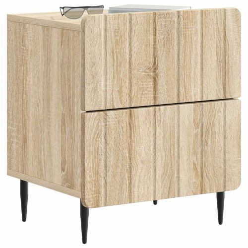 Нощен шкаф с чекмедже 2 pcs Дъб сонома 43 x 34,5 x 49,5 см