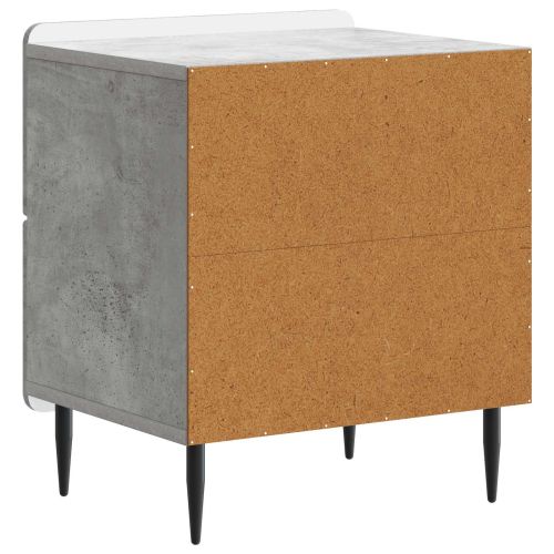 Нощен шкаф 2 бр. Бетонно сиво 43 x 34,5 x 49,5 см