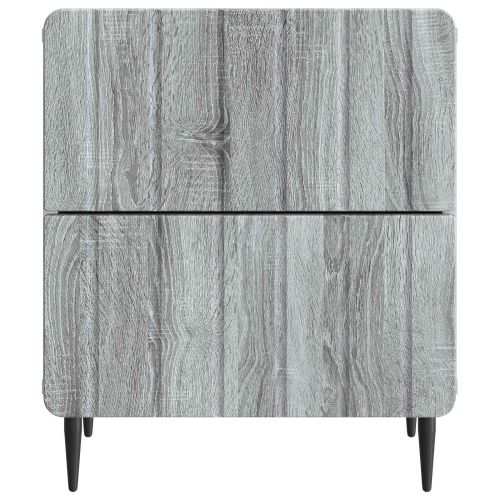 Нощен шкаф с чекмедже 2 pcs Сива сонома 43 x 34,5 x 49,5 см