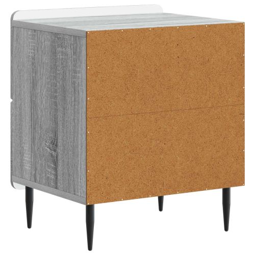 Нощен шкаф с чекмедже 2 pcs Сива сонома 43 x 34,5 x 49,5 см