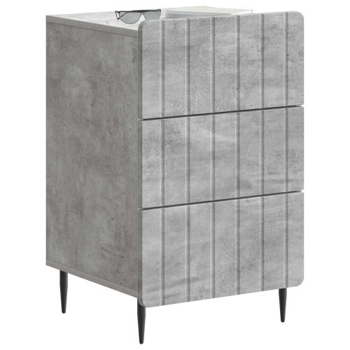 Нощен шкаф Бетонно сиво 43x 41 x 68 см Инженерна дървесина