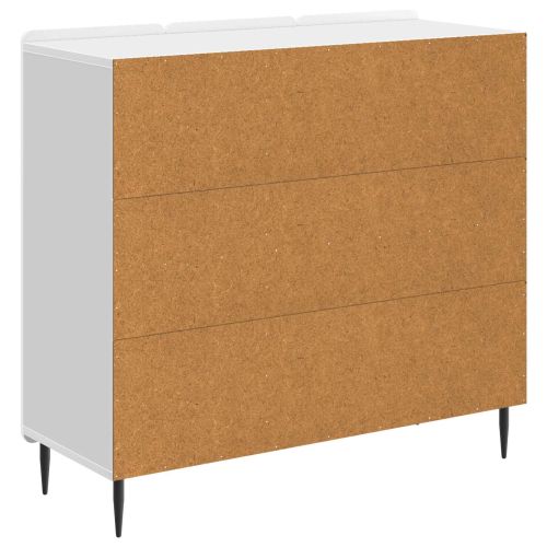 Служебен шкаф Бял гланц 89 x 34,5 x 82 см Инженерна дървесина