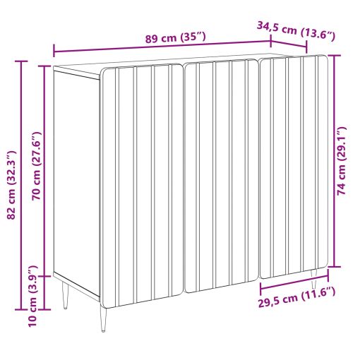 Служебен шкаф Бял гланц 89 x 34,5 x 82 см Инженерна дървесина