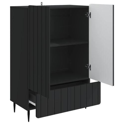 Служебен шкаф Черно 66 x 34,5 x 97 см Инженерна дървесина
