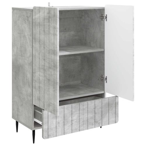 Служебен шкаф с чекмедже Бетонно сиво 66 x 34,5 x 97 см
