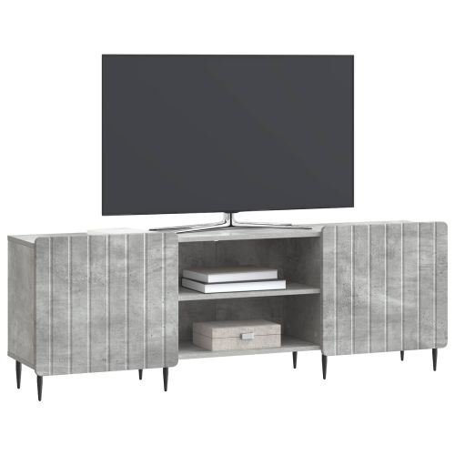 ТВ шкаф Бетонно сиво 150 x 31 x 52 см Инженерна дървесина