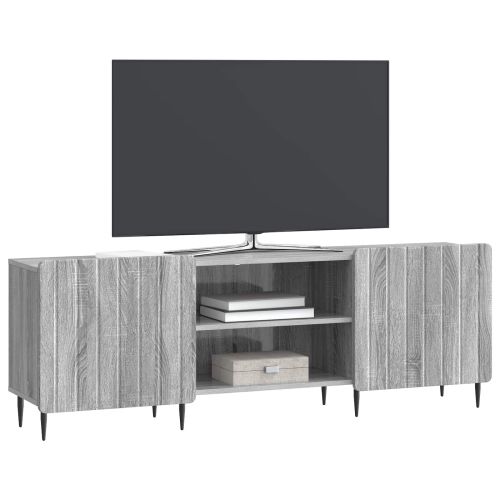 ТВ шкаф Сива сонома 150 x 31 x 52 см Инженерна дървесина