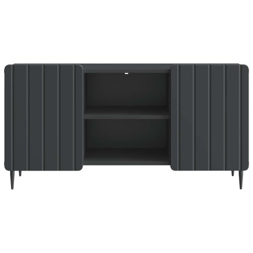 ТВ шкаф Черно 102 x 34,5 x 52 см Инженерна дървесина