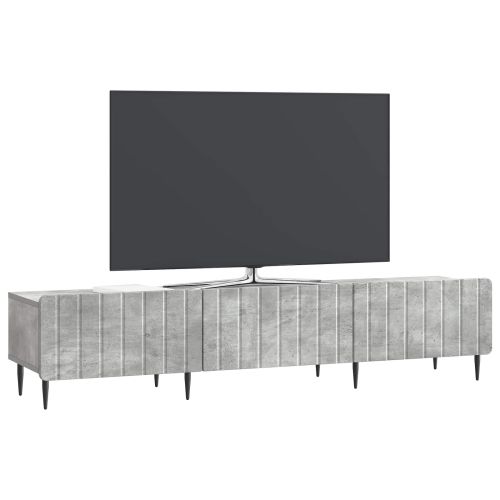 ТВ шкаф Бетонно сиво 147 x 34,5 x 32 см Инженерна дървесина