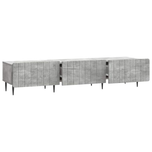 ТВ шкаф Бетонно сиво 147 x 34,5 x 32 см Инженерна дървесина