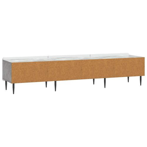 ТВ шкаф Бетонно сиво 147 x 34,5 x 32 см Инженерна дървесина