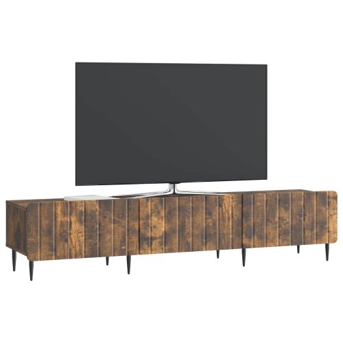 ТВ шкаф Опушен дъб 147 x 34,5 x 32 см Инженерна дървесина