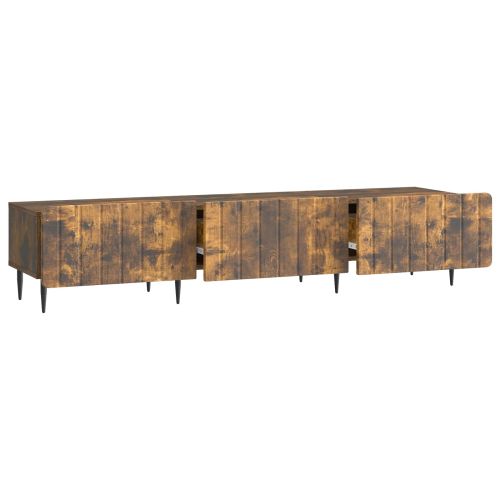 ТВ шкаф Опушен дъб 147 x 34,5 x 32 см Инженерна дървесина