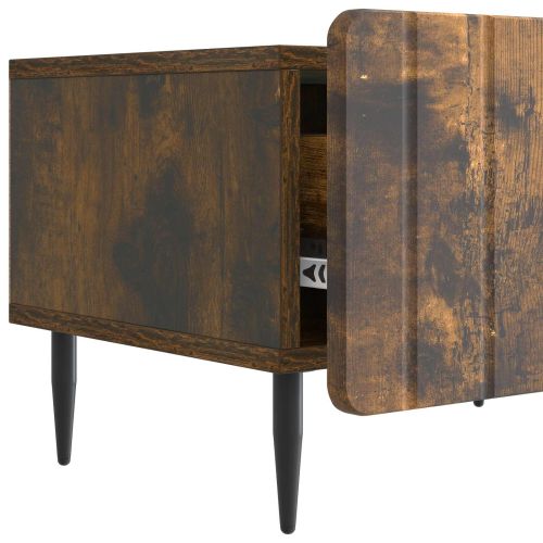 ТВ шкаф Опушен дъб 147 x 34,5 x 32 см Инженерна дървесина