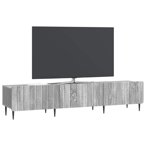 ТВ шкаф Сива сонома 147 x 34,5 x 32 см Инженерна дървесина