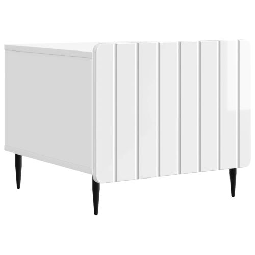 Масичка за кафе Бял гланц 49 x 50 x 42 см Инженерна дървесина