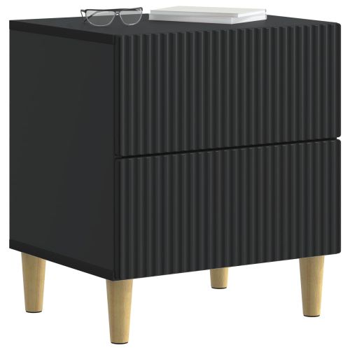 Нощен шкаф Черно 43 x 34,5 x 48 см Инженерна дървесина
