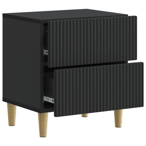 Нощен шкаф 2 pcs Черно 43 x 34,5 x 48 см Инженерна дървесина