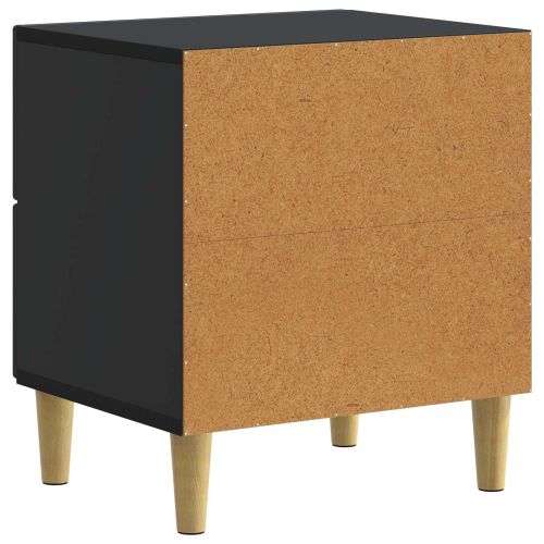 Нощен шкаф 2 pcs Черно 43 x 34,5 x 48 см Инженерна дървесина