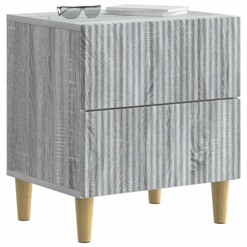 Нощен шкаф с чекмедже 2 pcs Сива сонома 43 x 34,5 x 48 см