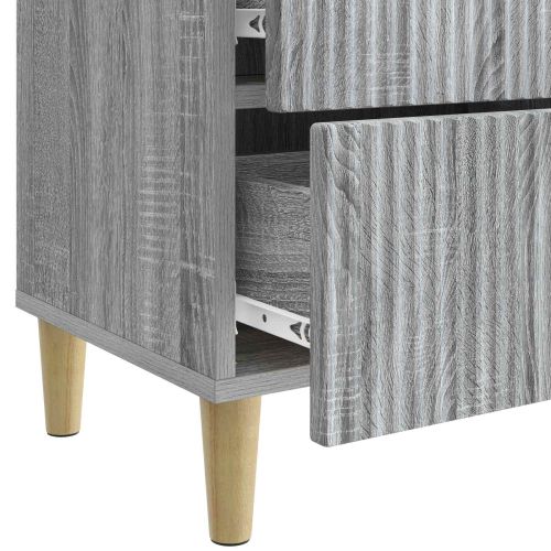 Нощен шкаф с чекмедже 2 pcs Сива сонома 43 x 34,5 x 48 см