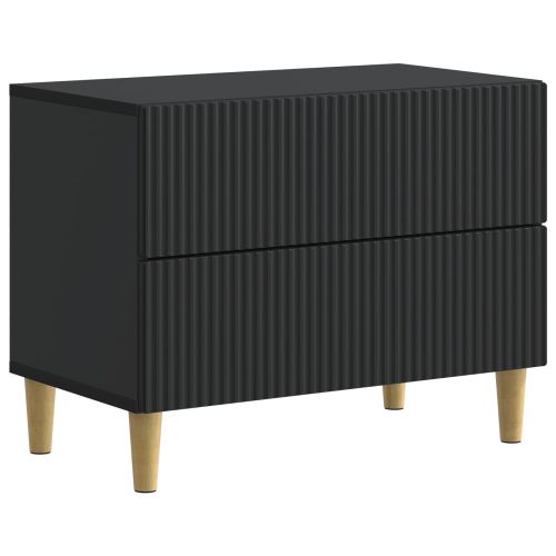 Нощен шкаф Черно 62 x 34,5 x 48 см Инженерна дървесина