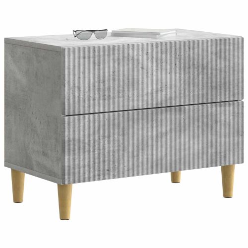 Нощен шкаф Бетонно сиво 62 x 34,5 x 48 см Инженерна дървесина