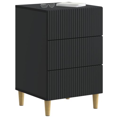 Нощен шкаф Черно 43 x 41 x 66,5 см Инженерна дървесина