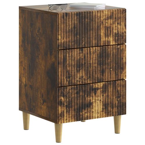 Нощен шкаф Опушен дъб 43 x 41 x 66,5 см Инженерна дървесина