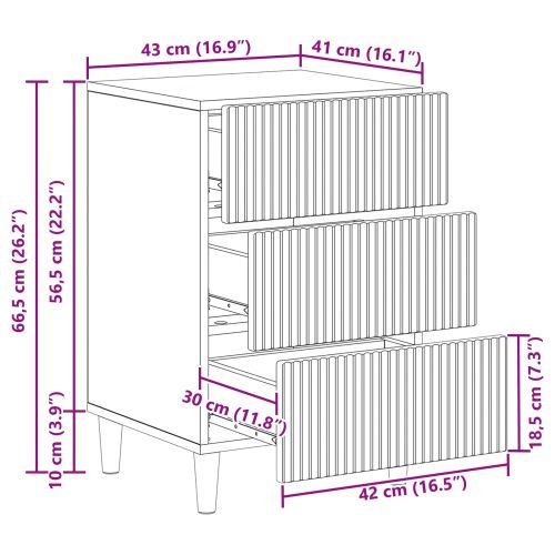 Нощен шкаф Дъб артизан 43 x 41 x 66,5 см Инженерна дървесина