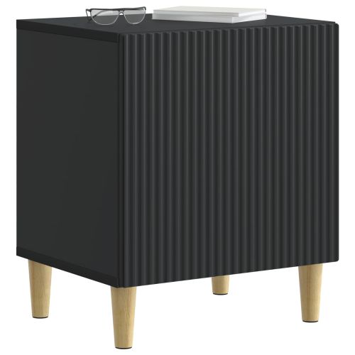 Нощен шкаф Черно 43 x 34,5 x 50 см Инженерна дървесина