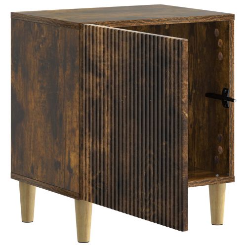 Нощен шкаф 2 pcs Опушен дъб 43 x 34,5 x 50 см