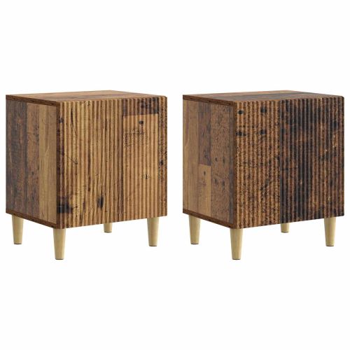 Нощен шкаф 2 pcs Старо дърво 43 x 34,5 x 50 см