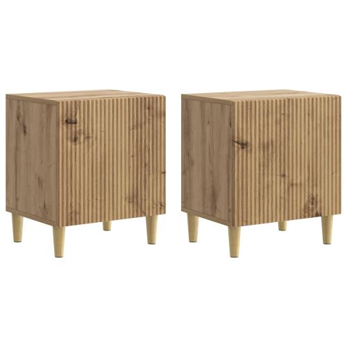 Нощен шкаф 2 pcs Дъб артизан 43 x 34,5 x 50 см