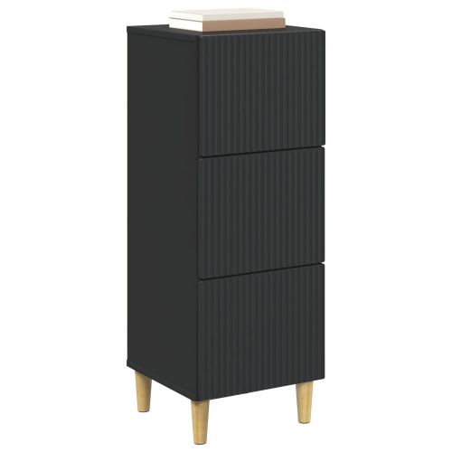 Чекмеджетен шкаф Черно 33 x 34,5 x 90 см Инженерна дървесина