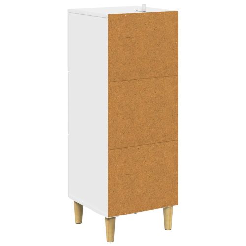 Чекмеджетен шкаф Бял гланц 33 x 34,5 x 90 см