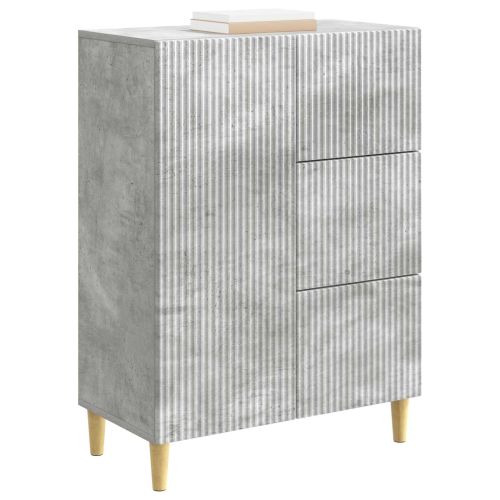 Служебен шкаф с чекмедже Бетонно сиво 66 x 34,5 x 90 см