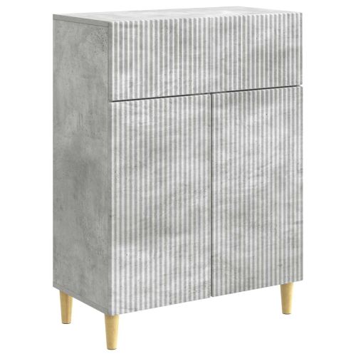 Служебен шкаф с чекмедже Бетонно сиво 66 x 34,5 x 90 см