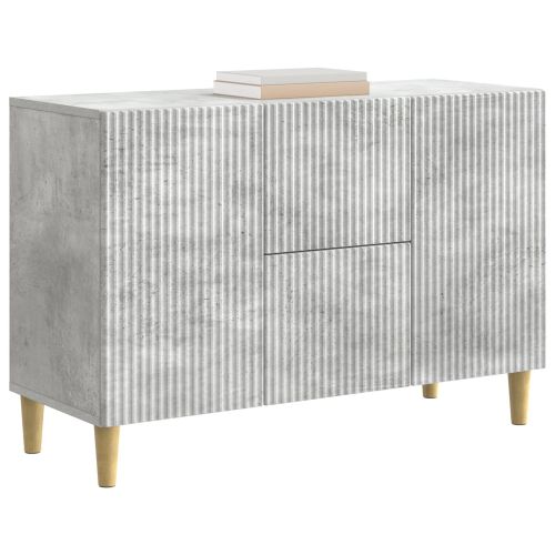 Служебен шкаф с чекмедже Бетонно сиво 89 x 34,5 x 60 см