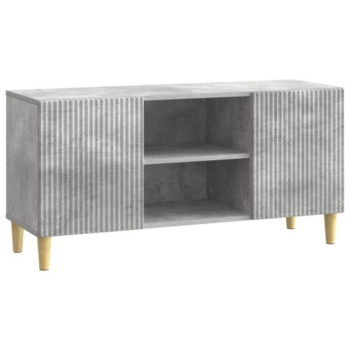 ТВ шкаф Бетонно сиво 102 x 34,5 x 50 см Инженерна дървесина