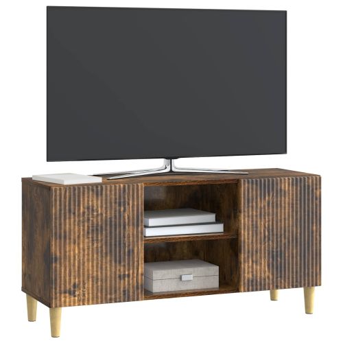 ТВ шкаф Опушен дъб 102 x 34,5 x 50 см Инженерна дървесина