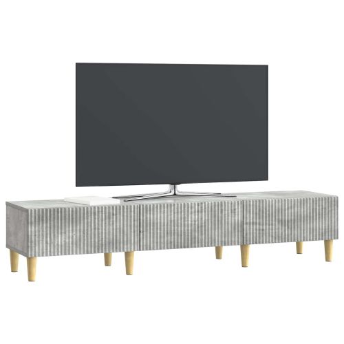 ТВ шкаф Бетонно сиво 147 x 34,5 x 30 см Инженерна дървесина