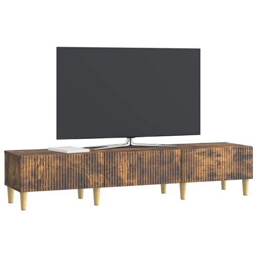 ТВ шкаф Опушен дъб 147 x 34,5 x 30 см Инженерна дървесина