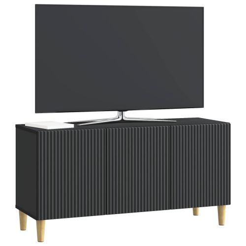 ТВ шкаф Черно 99 x 34,5 x 50 см Инженерна дървесина