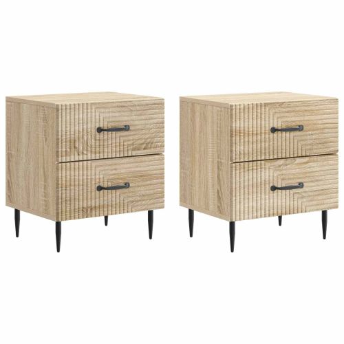 Нощен шкаф с чекмедже 2 pcs Дъб сонома 43 x 34,5 x 47,5 см