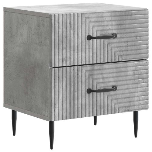 Нощен шкаф Бетонно сиво 43 x 34,5 x 47,5 см Инженерна дървесина