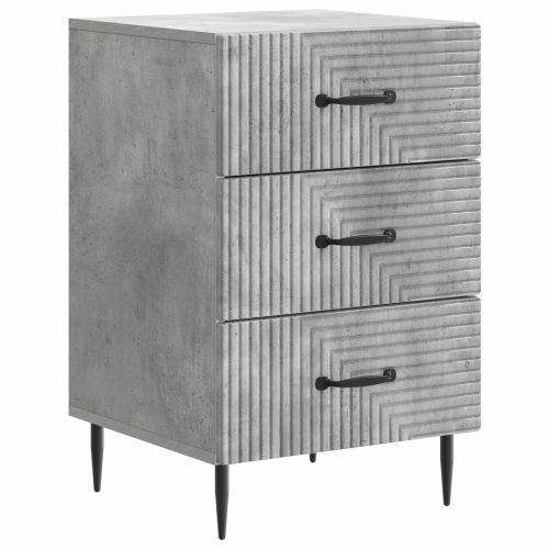 Нощен шкаф Бетонно сиво 43 x 41 x 66,5 см Инженерна дървесина