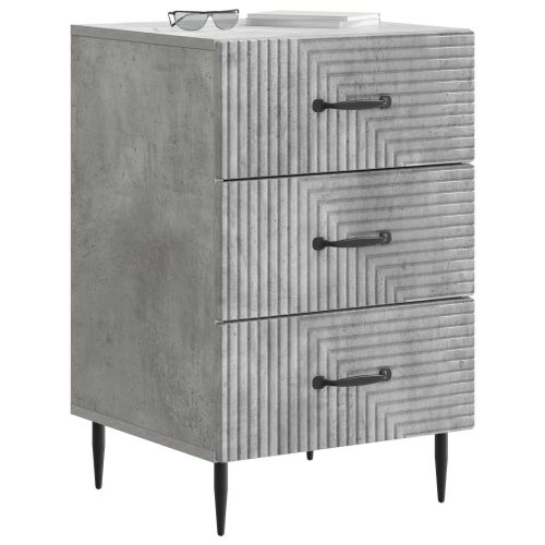 Нощен шкаф Бетонно сиво 43 x 41 x 66,5 см Инженерна дървесина