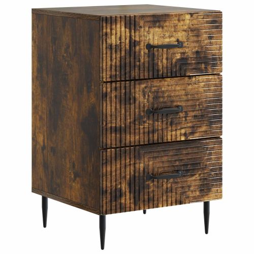 Нощен шкаф Опушен дъб 43 x 41 x 66,5 см Инженерна дървесина