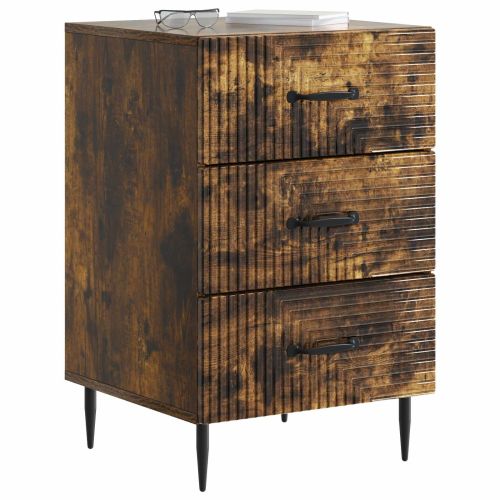 Нощен шкаф Опушен дъб 43 x 41 x 66,5 см Инженерна дървесина